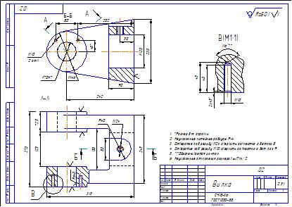 Что должен содержать рабочий чертеж детали